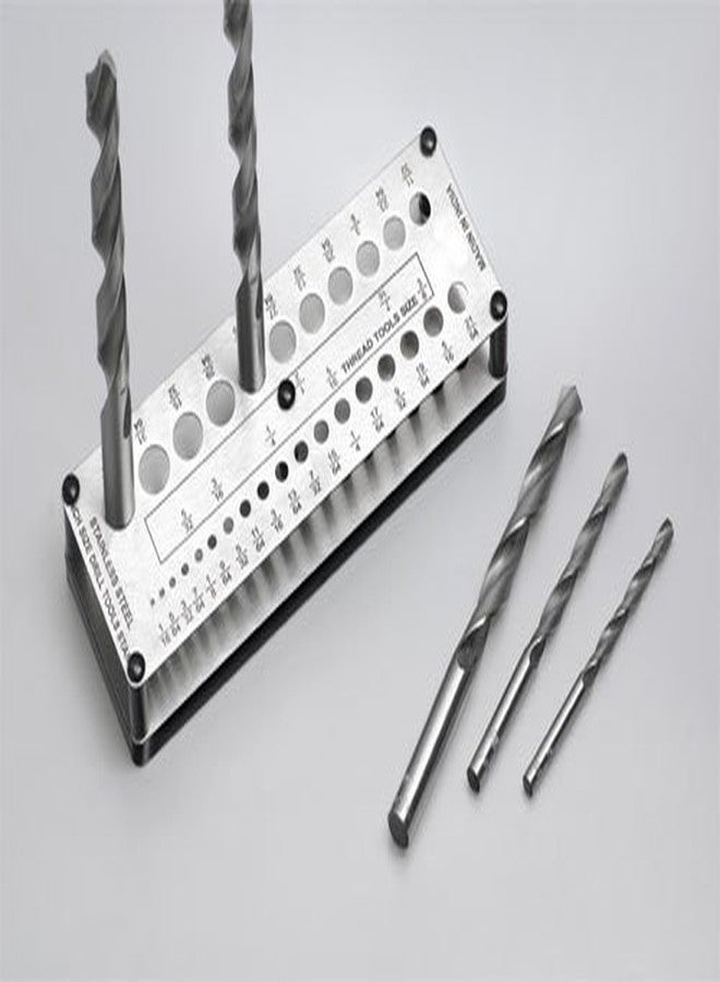 THERMO 25 Size Stainless Steel Drill Bit Tools Stand Sizes from 1 mm to 13 mm & 1/2 inch to 1/16 inch (MM) - Image 3